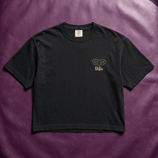 Dita Mask Embroidered Women's Heavyweight Boxy Tee - The Re - invention Shop