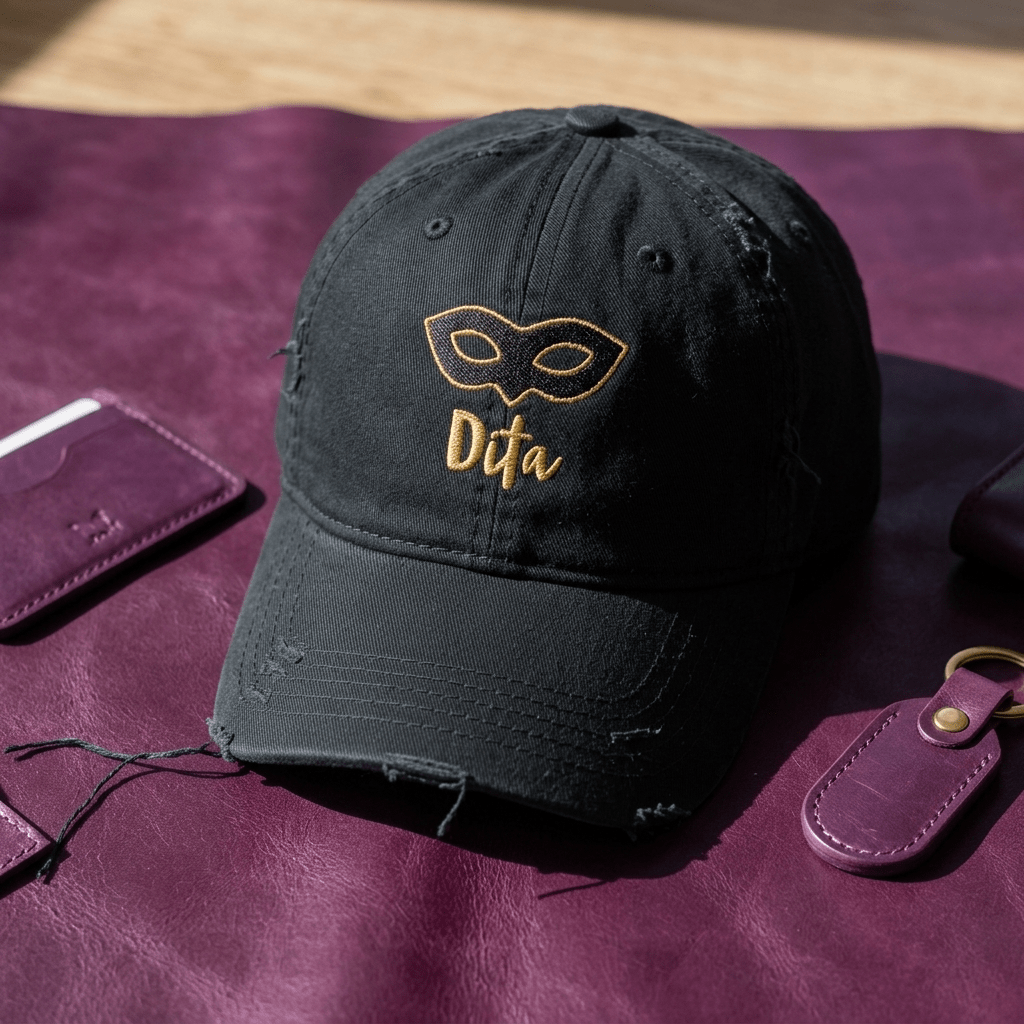 Dita Mask Distressed Dad Hat - The Re - invention Shop