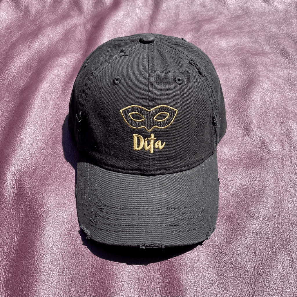 Dita Mask Distressed Dad Hat - The Re - invention Shop
