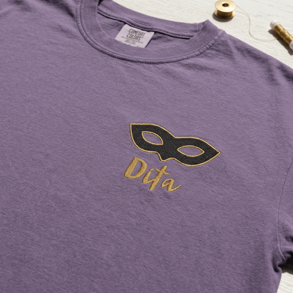 Dita Mask Embroidered Heavyweight Tee - The Re - invention Shop