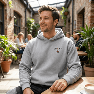 Lucky Star Embroidered Heavyweight Hoodie - The Re - invention Shop