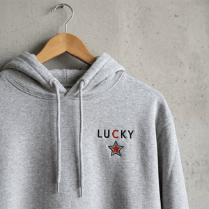 Lucky Star Embroidered Heavyweight Hoodie - The Re - invention Shop