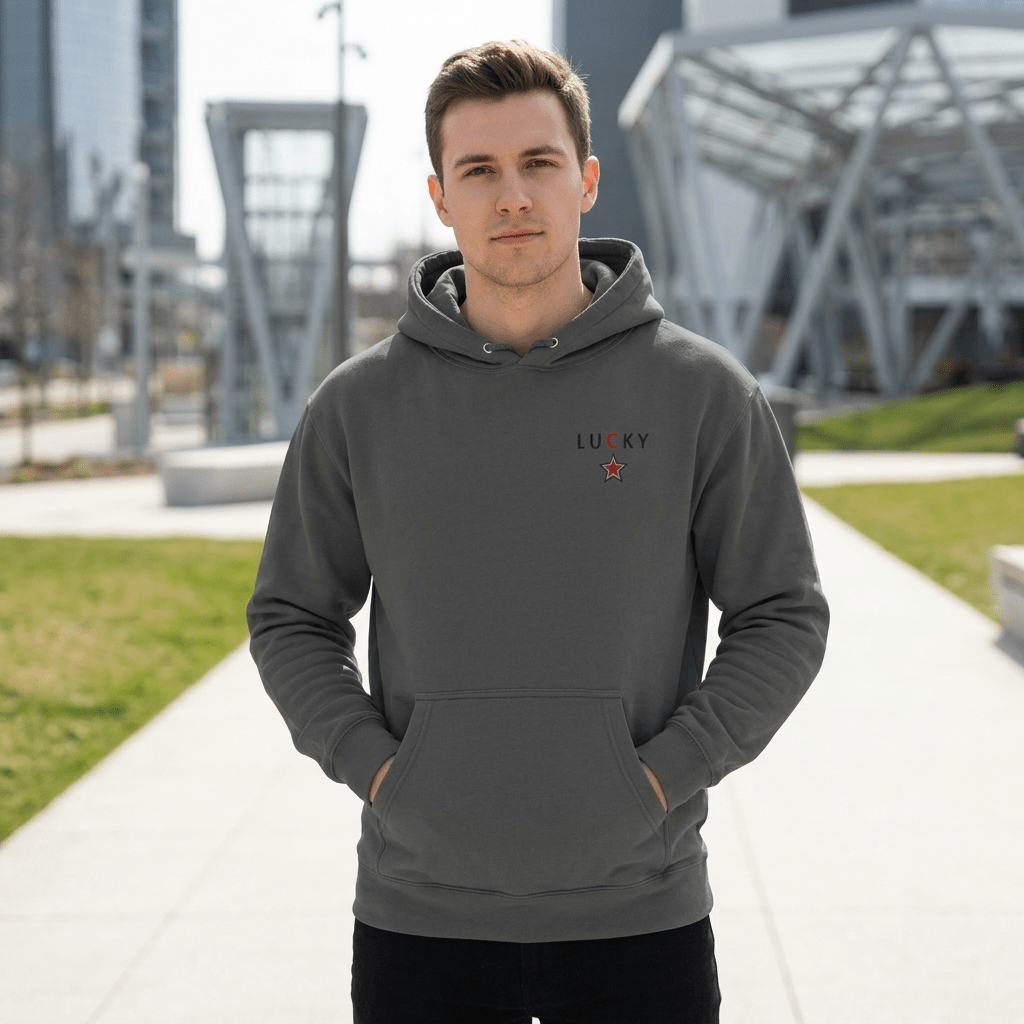 Lucky Star Embroidered Heavyweight Hoodie - The Re - invention Shop