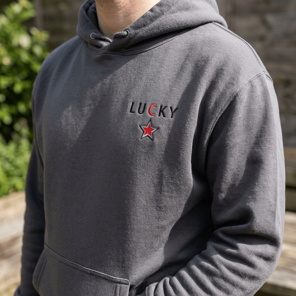 Lucky Star Embroidered Heavyweight Hoodie - The Re - invention Shop