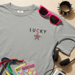 Lucky Star Embroidered Heavyweight Tee - The Re - invention Shop
