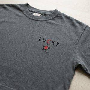 Lucky Star Embroidered Women's Boxy Tee - The Re - invention Shop