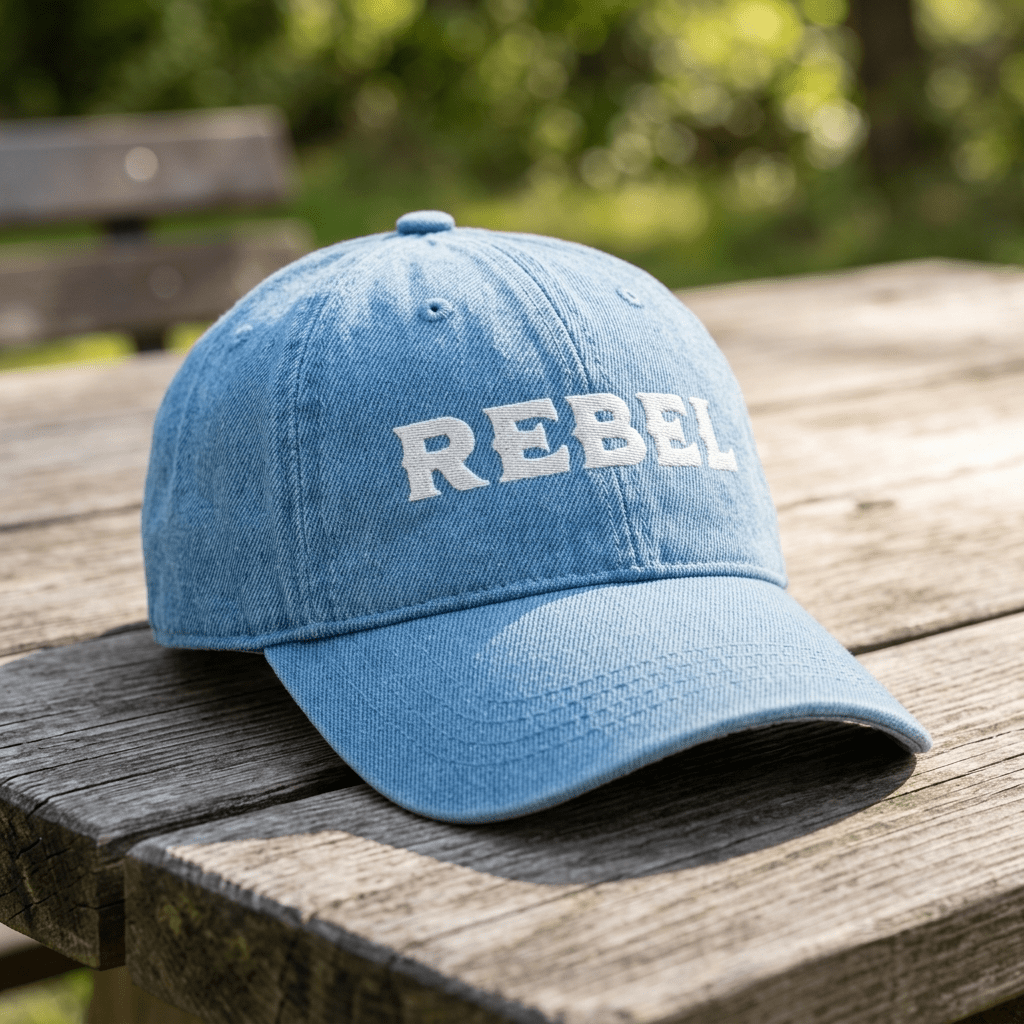 Rebel Cowboy Denim Hat - The Re - invention Shop