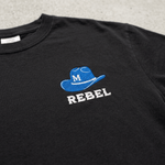 Rebel Cowboy Hat Embroidered Heavyweight Tee - The Re - invention Shop